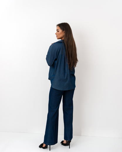 Lekki jeansowy komplet